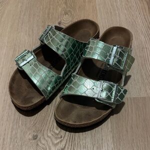 Birkenstock Arizona Gator Gleam Sandals